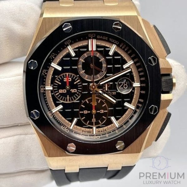 【Super Clone】Audemars Piguet Royal Oak Offshore Chronograph Black Dial 44MM Dial Watch