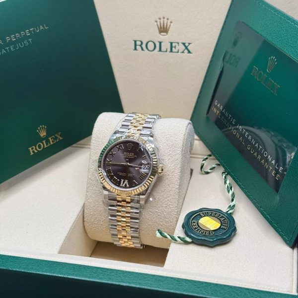 【Super Clone】RLX Datejust m278273-0017/0018 31mm Dark Grey Dial Stainless Steel and Yellow Gold Oyster Watch