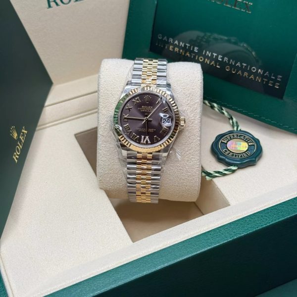 【Super Clone】RLX Datejust m278273-0017/0018 31mm Dark Grey Dial Stainless Steel and Yellow Gold Oyster Watch