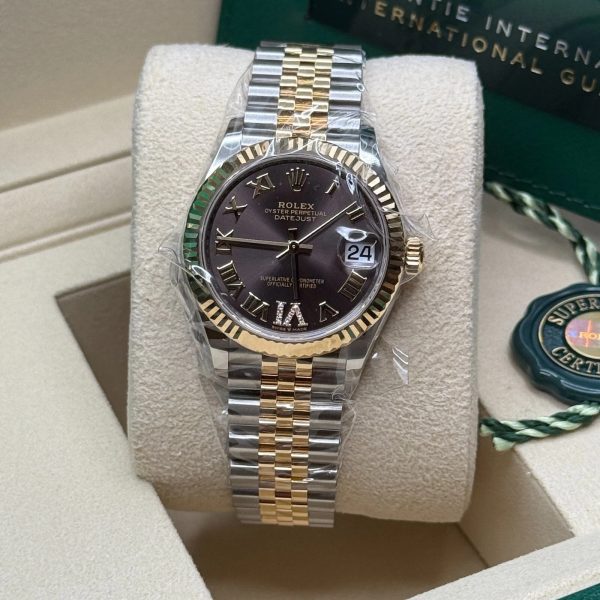 【Super Clone】RLX Datejust m278273-0017/0018 31mm Dark Grey Dial Stainless Steel and Yellow Gold Oyster Watch