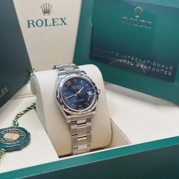 【Super Clone】RLX Datejust m278344-0035/0036 Bright Blue Dial 31mm Domed Diamond Oyster Watch