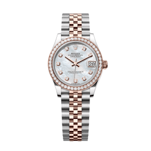 【Super Clone】RLX Datejust m278381-0025/0026 Mother-of-Pearl Diamond 31mm Dial Diamond-Set Bezel and Oyster Bracelet Watch