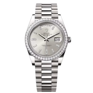 【Super Clone】RLX Day-Date 40mm 228349RBR-0001 Silver Dial President Bracelet
