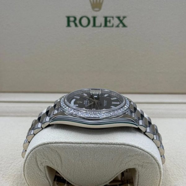 【Super Clone】RLX Day-Date 40mm 228349RBR-0003 Bright Black Dial President Bracelet