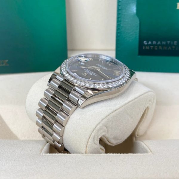 【Super Clone】RLX Day-Date 40mm 228349RBR-0005 Bright Blue Dial President Bracelet