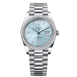 【Super Clone】RLX Day-Date 40mm 228396TBR-0002 Ice Blue Diamonds Dial