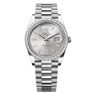 【Super Clone】RLX Day-Date 40mm 228396TBR-0011 Silver Diamonds Dial