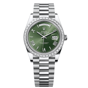 【Super Clone】RLX Day-Date 40mm 228396TBR-0020 Green Roman Dial