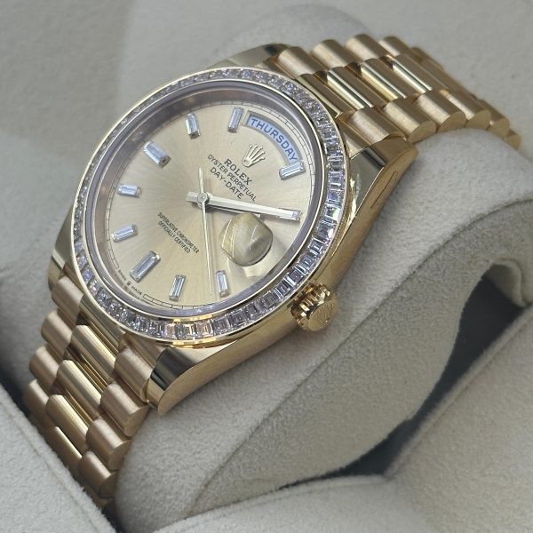 【Super Clone】RLX Day-Date 40mm 228398TBR-0002 Champagne Dial President Watch