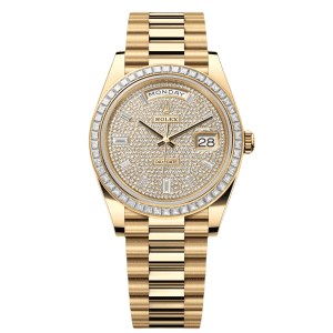 【Super Clone】RLX Day-Date 40mm 228398TBR-0036 Diamond Paved Dial President Watch