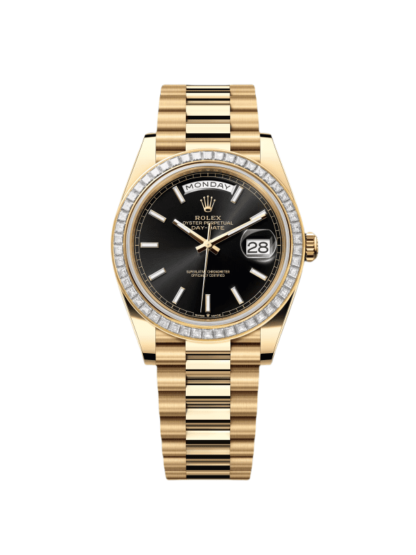 【Super Clone】RLX Day-Date 40mm 228398TBR-0041 Bright Black Dial President Watch