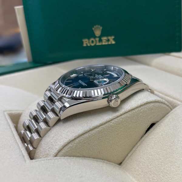【Super Clone】RLX Day-Date "President" 40mm Blue Roman Dial 228236-0007