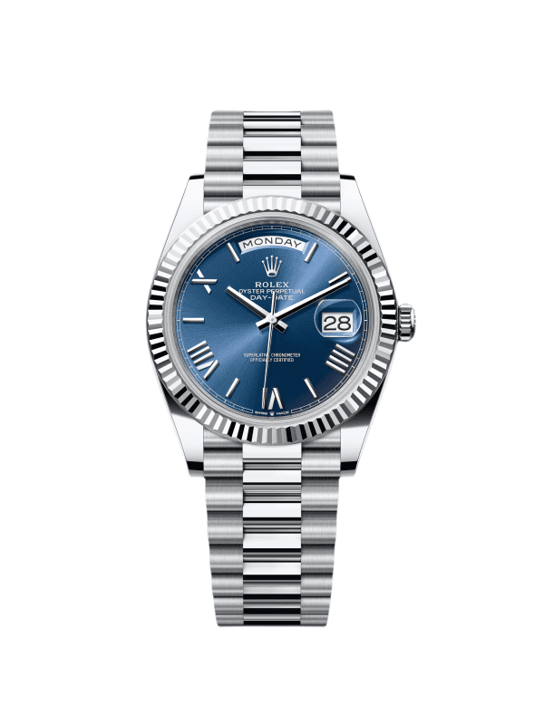 【Super Clone】RLX Day-Date "President" 40mm Blue Roman Dial 228236-0007