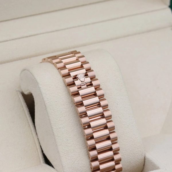 【Super Clone】RLX Day-Date "President" 40mm Everose Gold Chocolate Index Dial - 228235