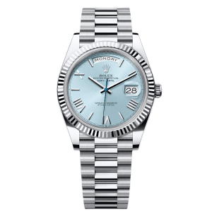 【Super Clone】RLX Day-Date "President" 40mm Platinum Ice Blue Roman Dial - 228236
