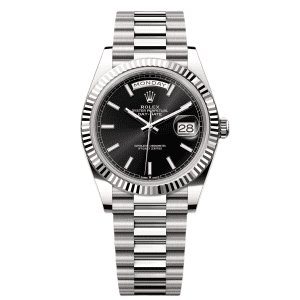 【Super Clone】RLX Day-Date "President" 40mm White Gold Black Index Dial - 228239