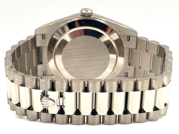 【Super Clone】RLX Day-Date "President" 40mm White Gold Blue Roman Dial - 228239