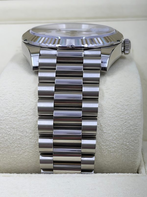 【Super Clone】RLX Day-Date "President" 40mm White Gold White Roman Dial - 228239
