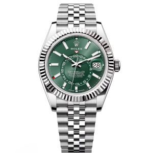 【Super Clone】RLX Sky-Dweller 42mm 336934-0001/0002 Stainless Steel Green Dial Oyster