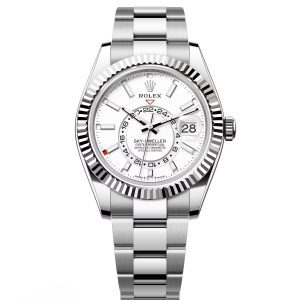 【Super Clone】RLX Sky-Dweller 42mm 336934-0003/0004 Stainless Steel White Dial Oyster