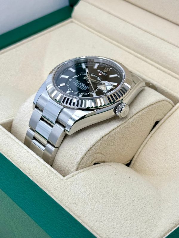 【Super Clone】RLX Sky-Dweller 42mm 336934-0007/0008 Stainless Steel Black Dial Oyster