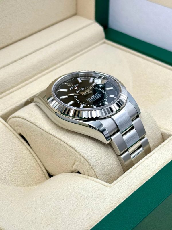 【Super Clone】RLX Sky-Dweller 42mm 336934-0007/0008 Stainless Steel Black Dial Oyster