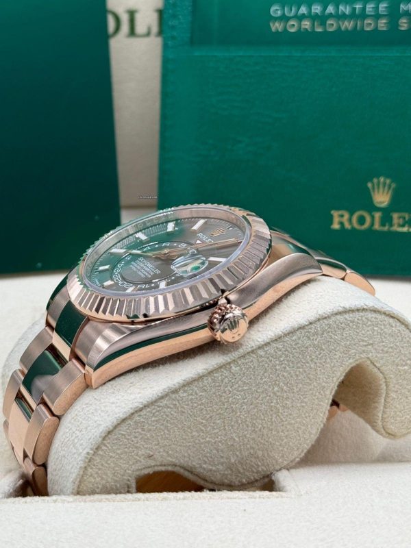 【Super Clone】RLX Sky-Dweller 42mm 336935-0004/0008 Rose Gold Rhodium Dial Oyster
