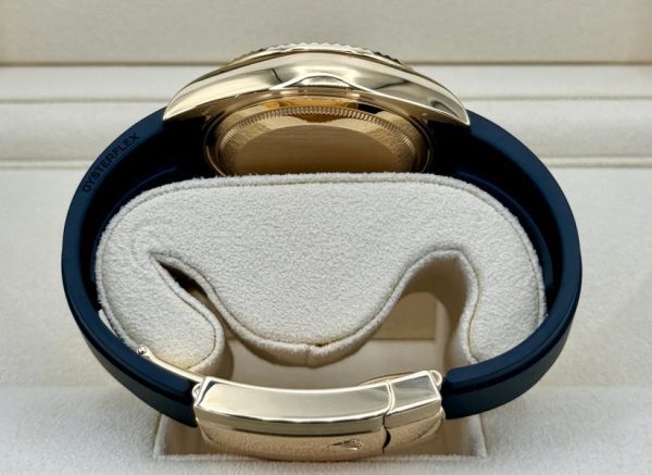 【Super Clone】RLX Sky-Dweller 42mm Yellow Gold Black Dial Oysterflex - 336238